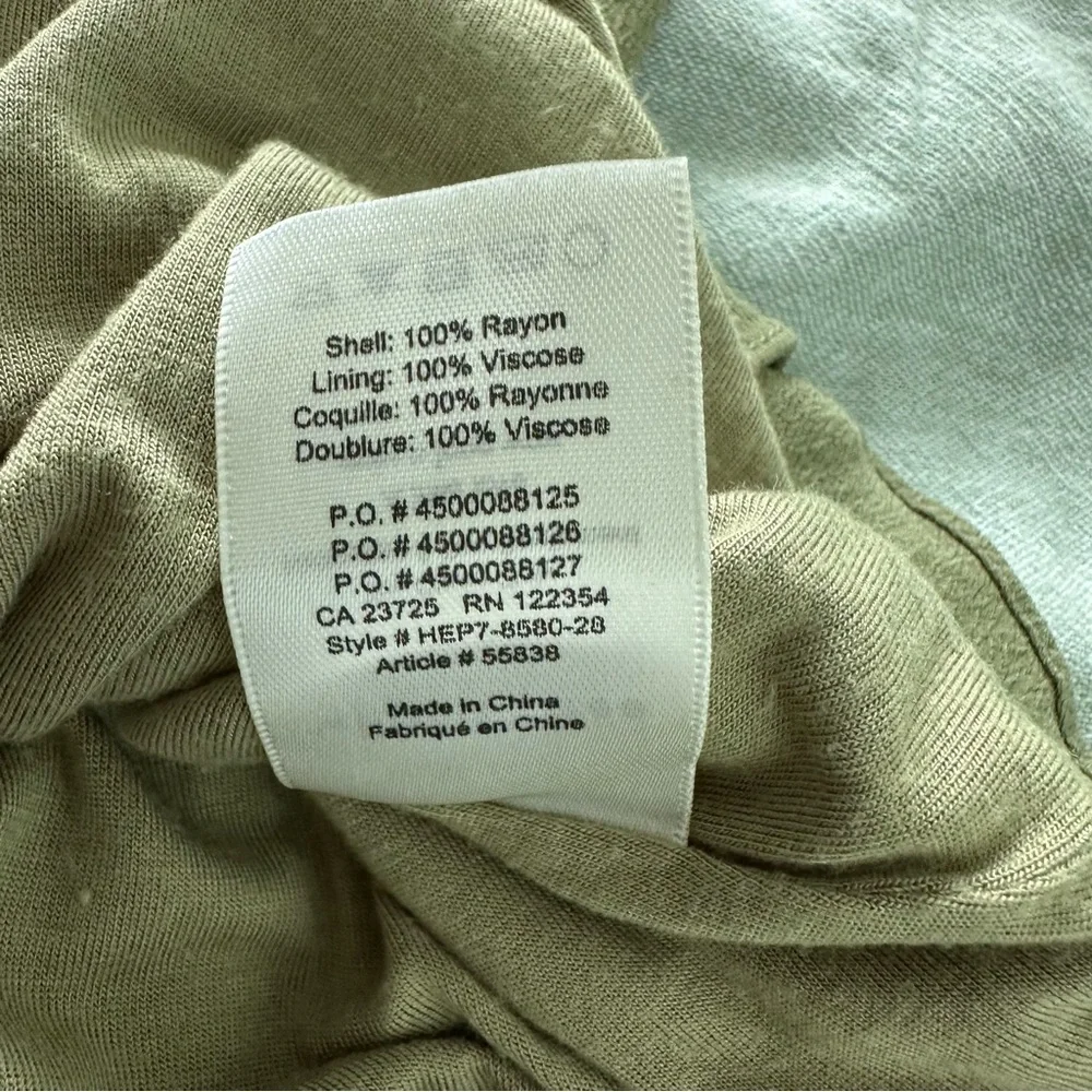 Aritzia Wilfred Free Olive Green Strappy Mini Shift Dress Size XS - Picture 4 of 6